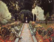Prats, Santiago Rusinol A Garden in Aranjuez Sweden oil painting artist